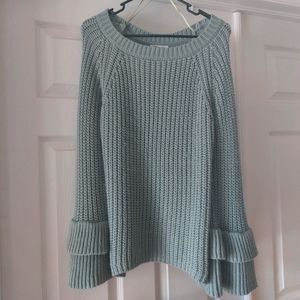 Gorgeous double bell sleeved, over sized sweater